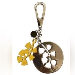 Dior Lily of the Valley - Silver and Yellow Floral Keychain